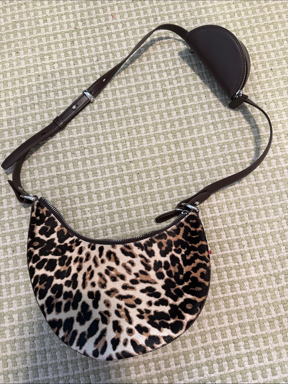 kate spade Leopard-Print Crescent Shoulder Bag in Brown and Black